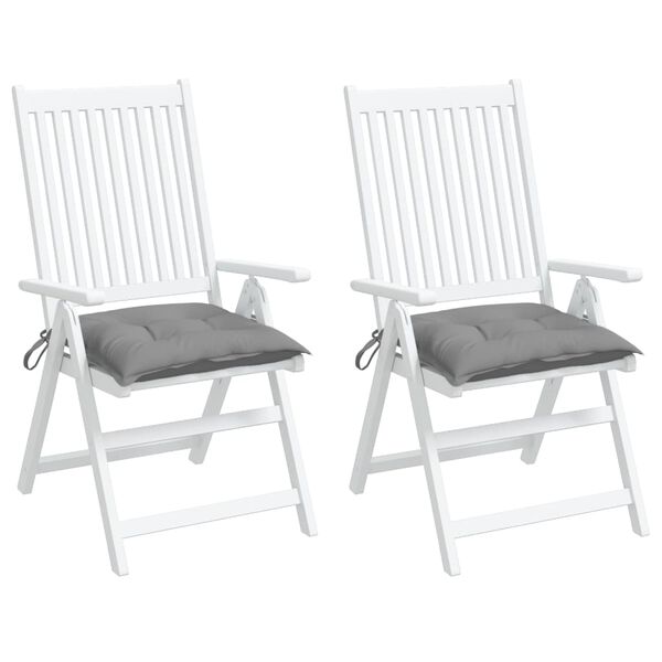 vidaXL Подушки для стільців 2 шт Сірий 50x50x7 см Тканина