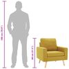 vidaXL Крісло з підлокітниками Жовтий Тканина