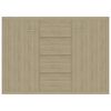 800687 vidaXL Sideboard Sonoma Oak 88x30x65 cm Chipboard