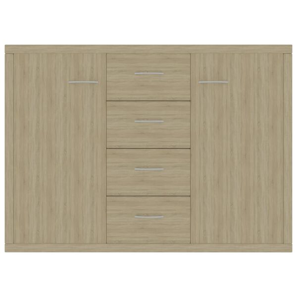 800687 vidaXL Sideboard Sonoma Oak 88x30x65 cm Chipboard