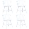 vidaXL Обідні стільці 4 шт Білий Масив гевеї