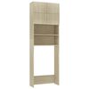vidaXL Шафа для пральної машини Дуб сонома 64x25,5x190 см ДСП