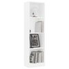 800837 vidaXL 4-Tier Book Cabinet White 40x24x142 cm Chipboard