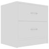 801036 vidaXL Bedside Cabinets 2 pcs White 40x30x40 cm Chipboard