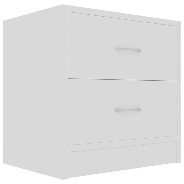 801036 vidaXL Bedside Cabinets 2 pcs White 40x30x40 cm Chipboard
