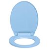 145823 vidaXL Soft-Close Toilet Seat Quick Release Blue Oval
