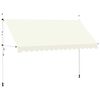 vidaXL Висувний Тент Ручний Кремовий 400 см