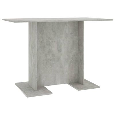 800247 vidaXL Dining Table Concrete Grey 110x60x75 cm Chipboard