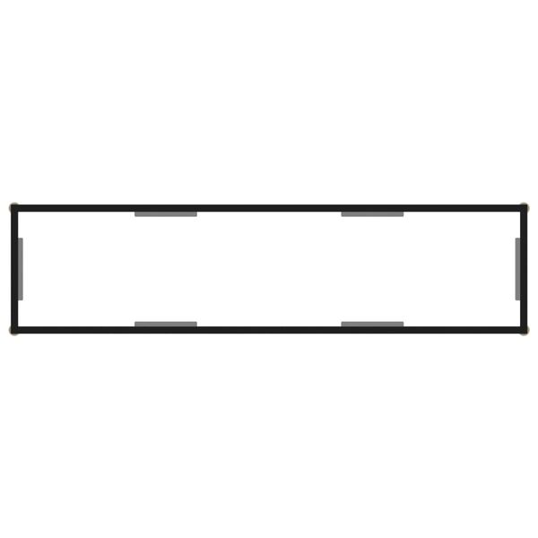 vidaXL Консольний Стіл Прозорий 140x35x75 см Загартоване Скло