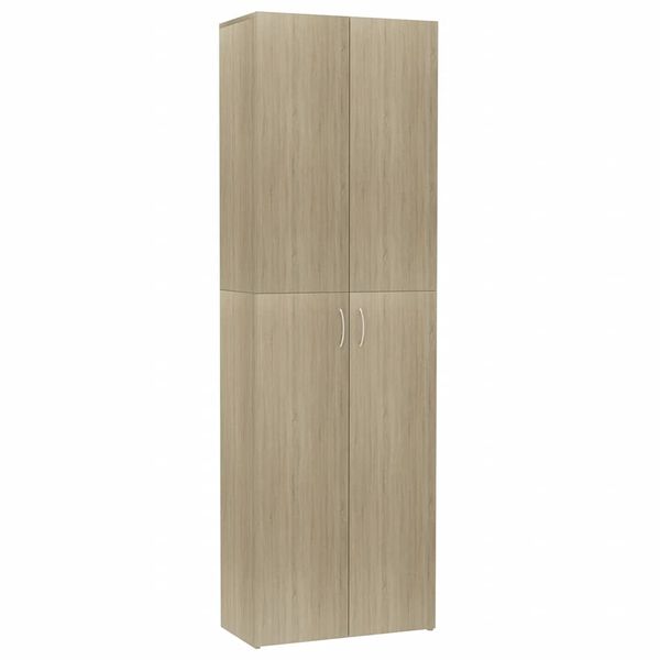 800300 vidaXL Office Cabinet Sonoma Oak 60x32x190 cm Chipboard