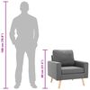 vidaXL Крісло з підлокітниками Світло-сірий Тканина