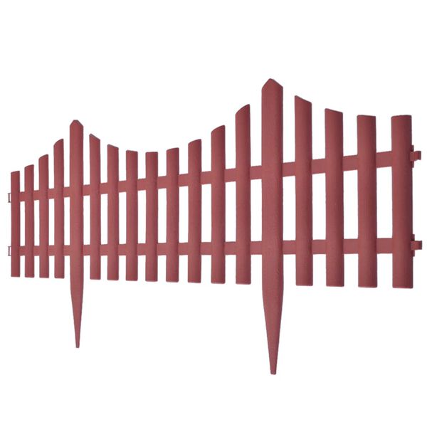 vidaXL Розмежовувач для Газону 17 шт Коричневий 10 м