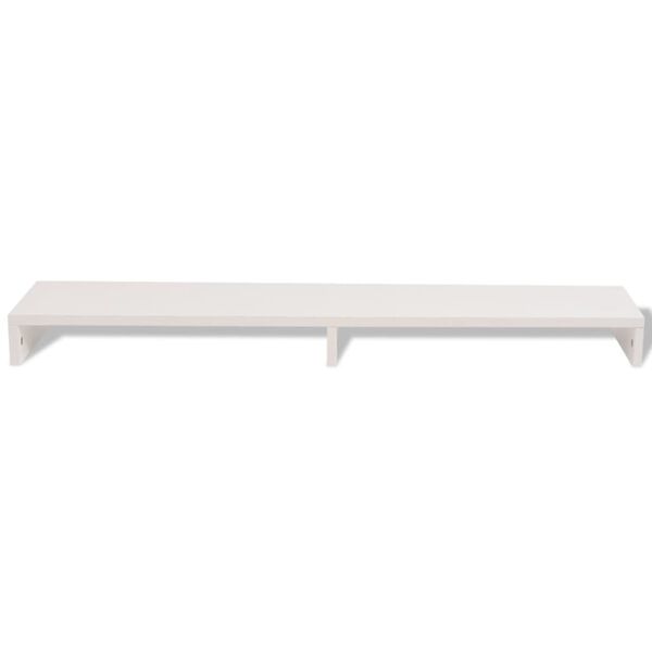 243663 vidaXL Monitor Stand Chipboard 118x23,5x9 cm White