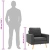 vidaXL Крісло з підлокітниками Темно-сірий Тканина