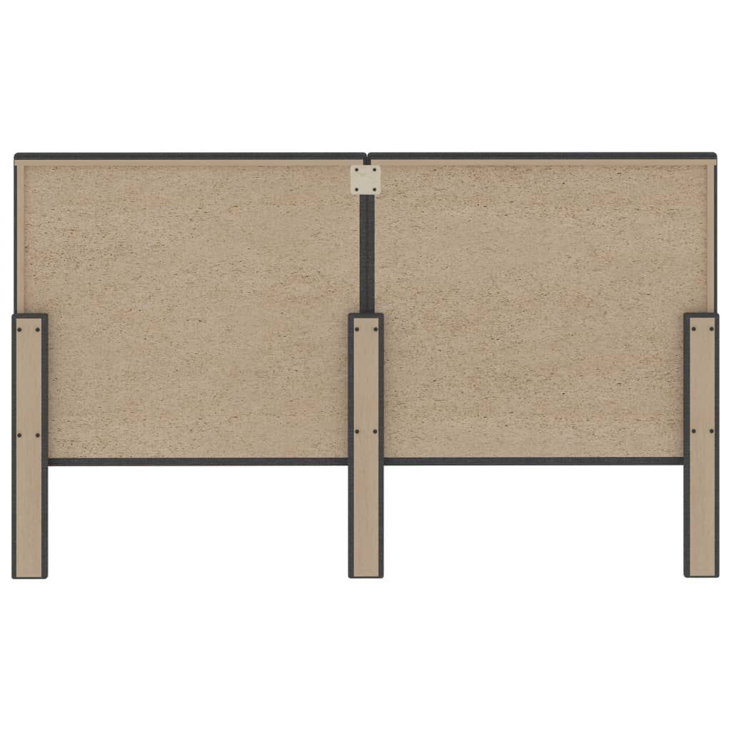 vidaXL Тафтингове Узголів'я Ліжка Темно-Сірий 160x200 см Тканина