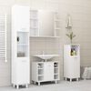 802630 vidaXL Bathroom Cabinet High Gloss White 30x30x179 cm Chipboard