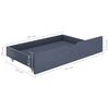 321989 vidaXL Bed Drawers 2 pcs Light Grey Solid Pine Wood