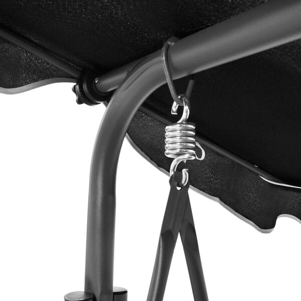 vidaXL Садова гойдалка з навісом Чорний