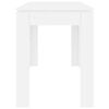 800756 vidaXL Dining Table White 120x60x76 cm Chipboard