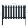 146471 vidaXL Fence Panel Anthracite 174,5x100 cm Powder-coated Steel