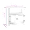 282642 vidaXL TV Cabinet Mexican Pine Corona Range White 80x43x78 cm