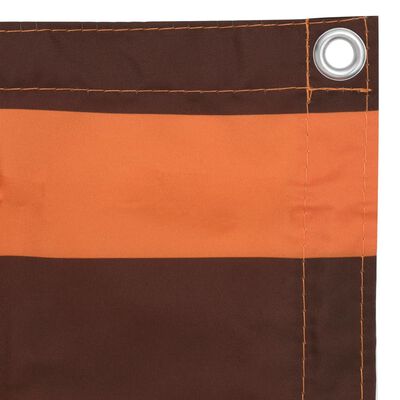 134931 vidaXL Balcony Screen Orange and Brown 90x600 cm Oxford Fabric