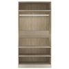 800228 vidaXL Wardrobe Sonoma Oak 100x50x200 cm Chipboard