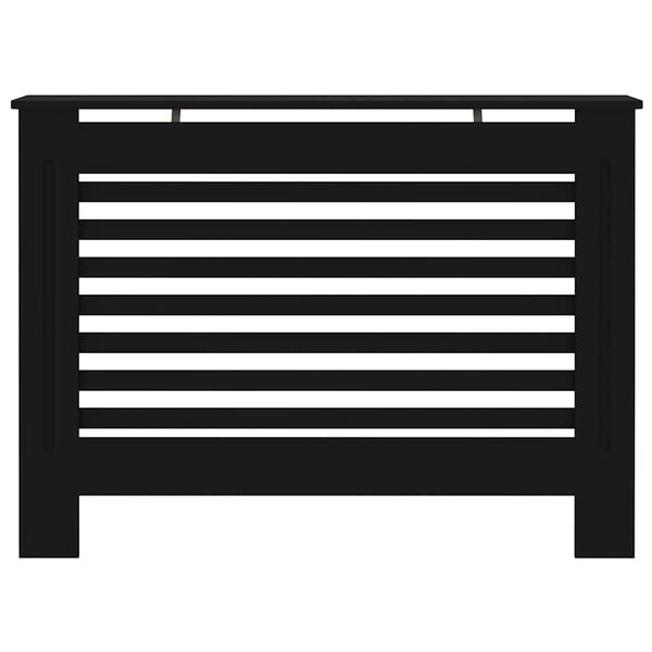 vidaXL Короб для Радіатора Чорний 112x19x81 см МДФ