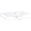 vidaXL Врізний Умивальник Білий 900x460x105 мм ЛЛК (SMC)
