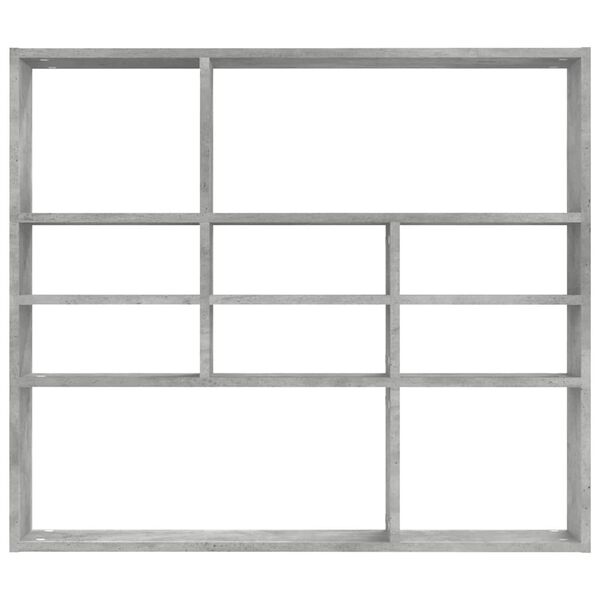 802943 vidaXL Wall Shelf Concrete Grey 90x16x78 cm Chipboard