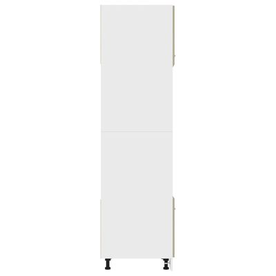 802549 vidaXL Microwave Cabinet Sonoma Oak 60x57x207 cm Chipboard