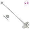 vidaXL Грунтові анкери 6 шт 10x60 см Оцинкований Метал