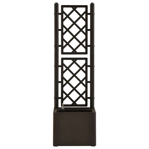 vidaXL Садова піднесена клумба з трельяжем і системою поливу Мокко