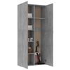 800004 vidaXL Storage Cabinet Concrete Grey 80x35,5x180 cm Chipboard