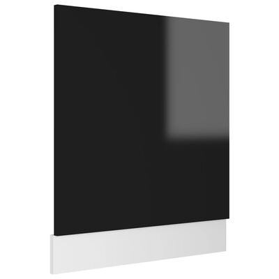 vidaXL Панель для Посудомийної Машини Глянцевий Чорний 59,5x3x67 см ДСП