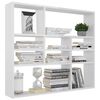 802945 vidaXL Wall Shelf High Gloss White 90x16x78 cm Chipboard