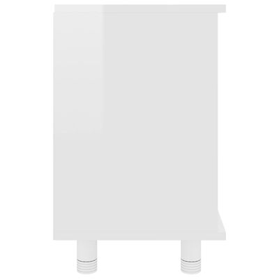 vidaXL Шафа для ванної кімнати Глянцевий білий 60х32х53,5 см ДСП