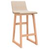 vidaXL Барні стільці 2 шт Кремовий Тканина