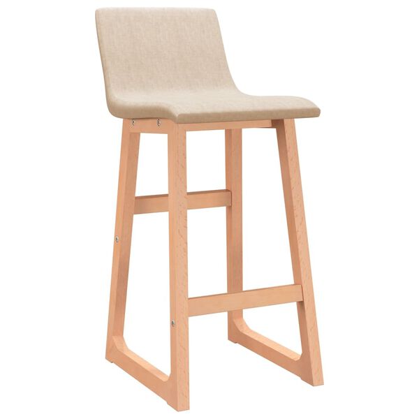 vidaXL Барні стільці 2 шт Кремовий Тканина