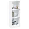 800828 vidaXL 3-Tier Book Cabinet White 40x24x108 cm Chipboard