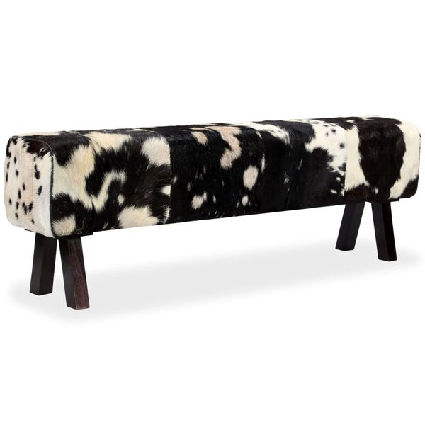 vidaXL Лавка 160x28x50 см Натуральна Козяча Шкіра