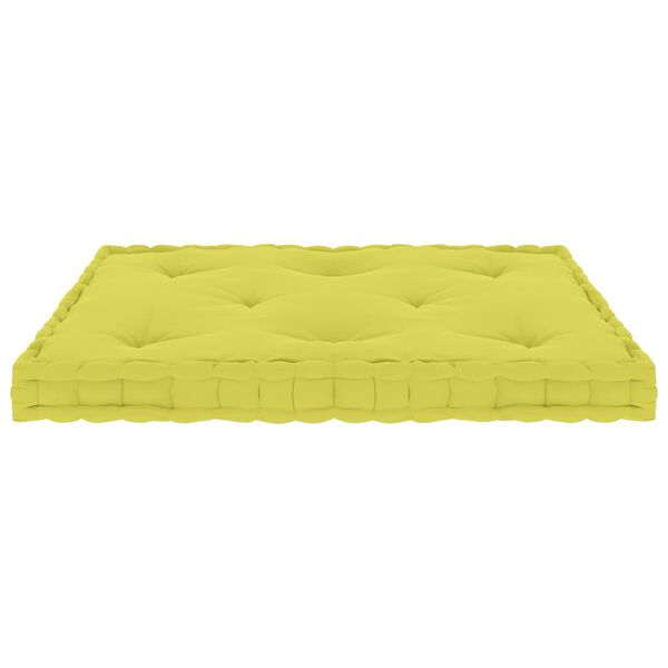 vidaXL Підлоговий Матрац для Піддонів Яблучно-Зелений 73x40x7 см Бавовна