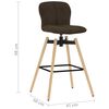 vidaXL Поворотні барні стільці 2 шт Коричневий Тканина