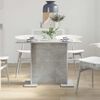 800247 vidaXL Dining Table Concrete Grey 110x60x75 cm Chipboard