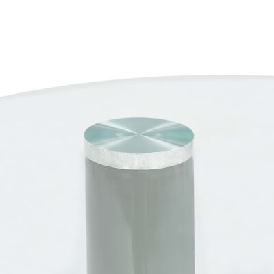 vidaXL Журнальні столики 2 шт з круглою скляною стільницею Глянцевий сірий