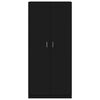800631 vidaXL Wardrobe Black 90x52x200 cm Chipboard