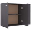 800701 vidaXL Sideboard High Gloss Grey 105x30x75 cm Chipboard