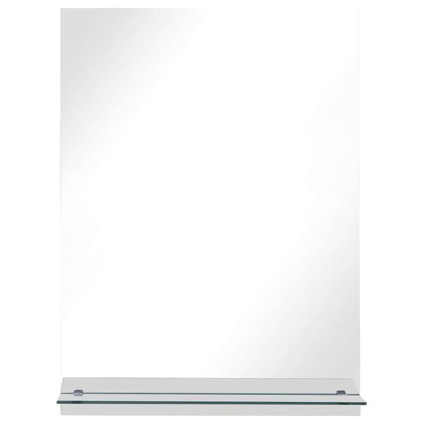 vidaXL Настінне дзеркало з поличкою 50x70 см Загартоване скло