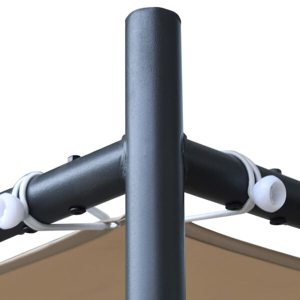 vidaXL Альтанка з Плоским Дахом Бежевий 4x4x2,4 м