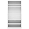 800231 vidaXL Wardrobe High Gloss White 100x50x200 cm Chipboard